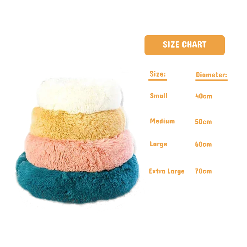 Super Soft Plush Donut Pet Bed