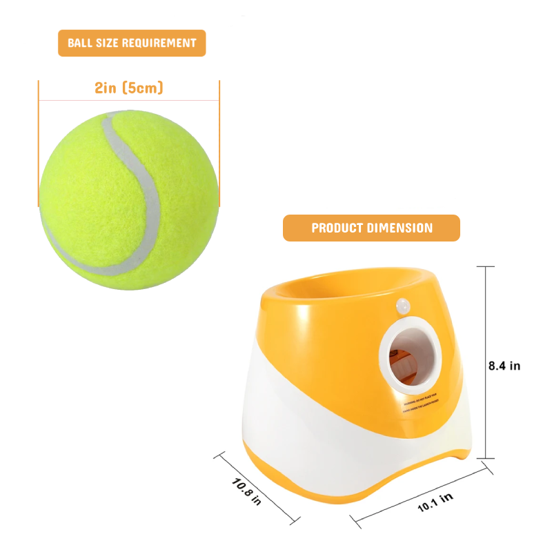 Automatic Tennis Ball Launcher - Rechargeable