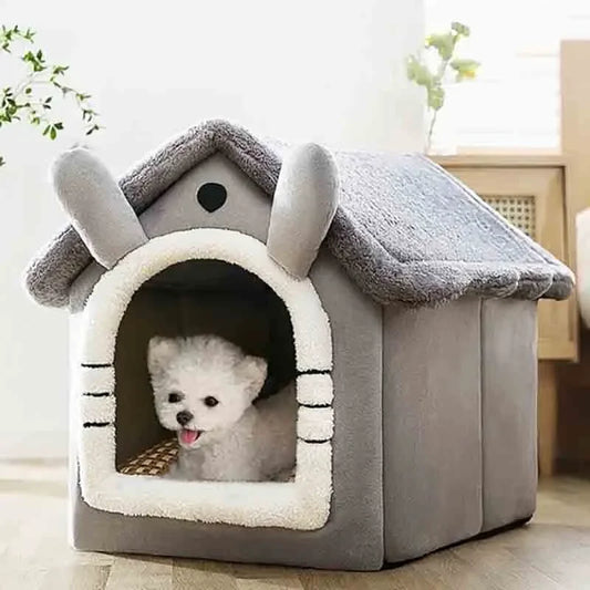 Cozy Soft Plush Dog House - For Small Breeds