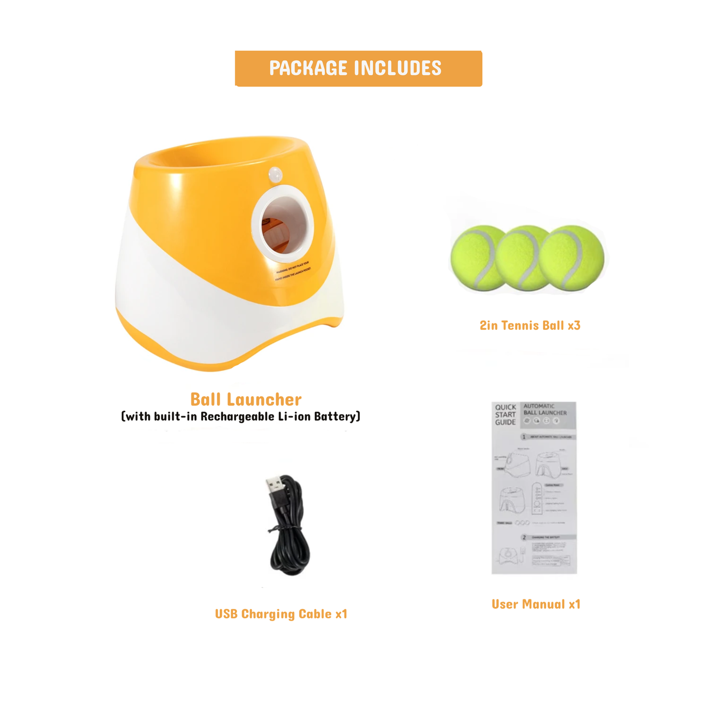 Automatic Tennis Ball Launcher - Rechargeable